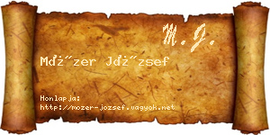 Mózer József névjegykártya