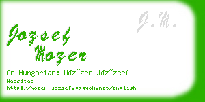 jozsef mozer business card