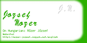 jozsef mozer business card